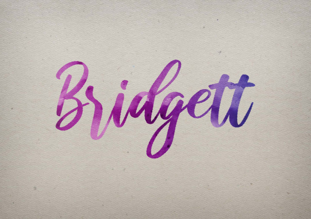 Free photo of Bridgett Watercolor Name DP