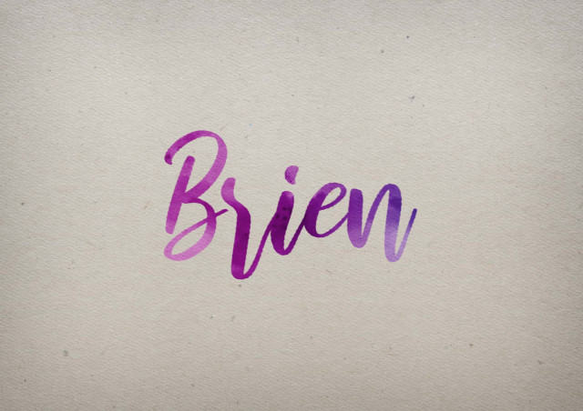 Free photo of Brien Watercolor Name DP