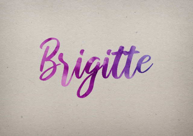 Free photo of Brigitte Watercolor Name DP