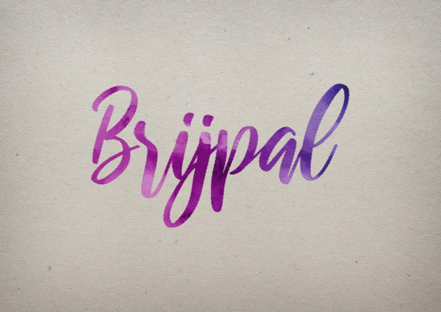 Free photo of Brijpal Watercolor Name DP