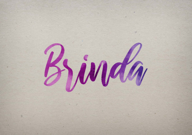 Free photo of Brinda Watercolor Name DP