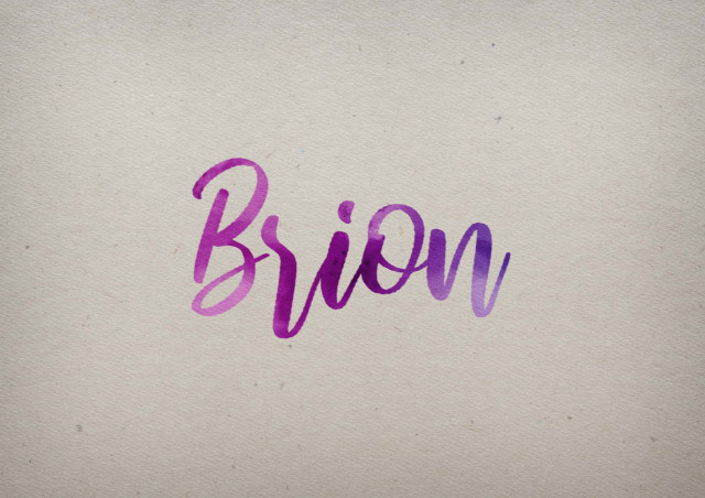 Free photo of Brion Watercolor Name DP