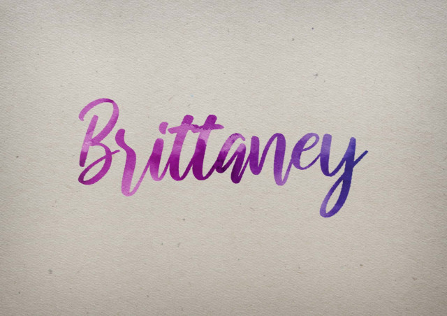 Free photo of Brittaney Watercolor Name DP