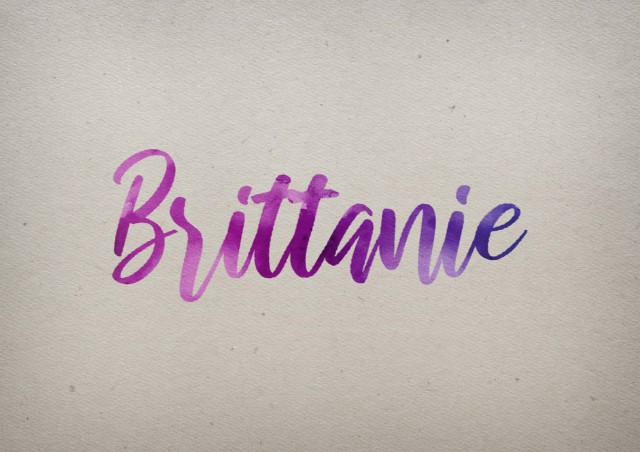 Free photo of Brittanie Watercolor Name DP