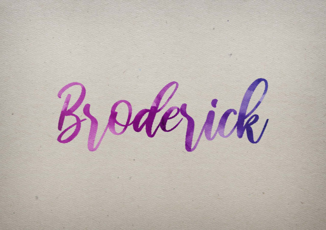 Free photo of Broderick Watercolor Name DP