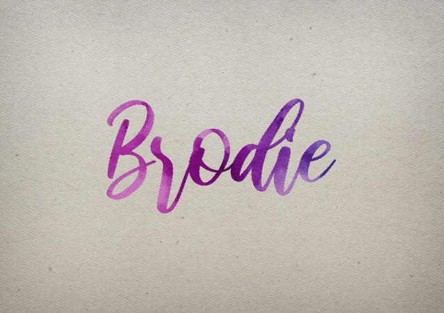 Free photo of Brodie Watercolor Name DP