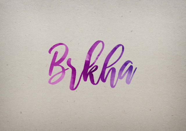 Free photo of Brkha Watercolor Name DP