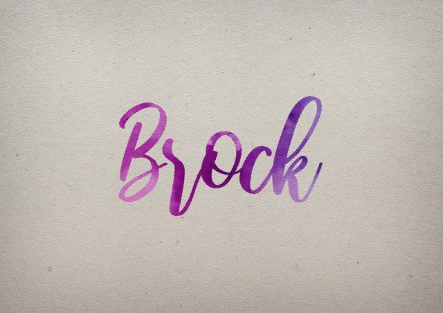Free photo of Brock Watercolor Name DP