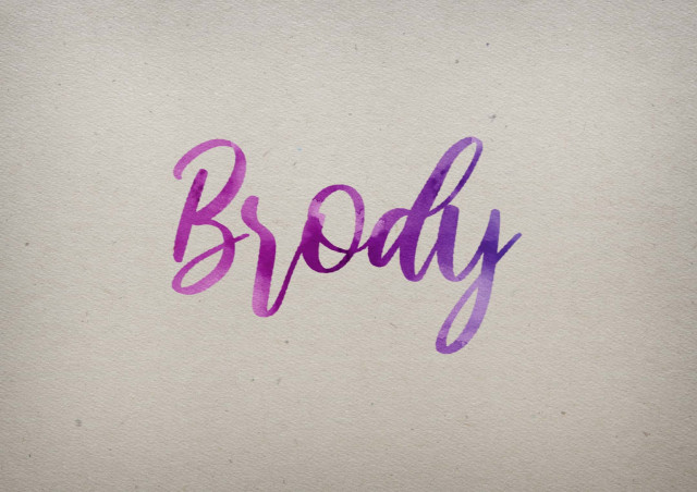 Free photo of Brody Watercolor Name DP