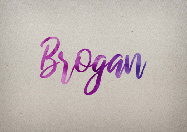 Free photo of Brogan Watercolor Name DP