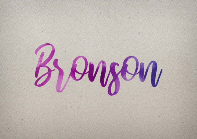 Free photo of Bronson Watercolor Name DP