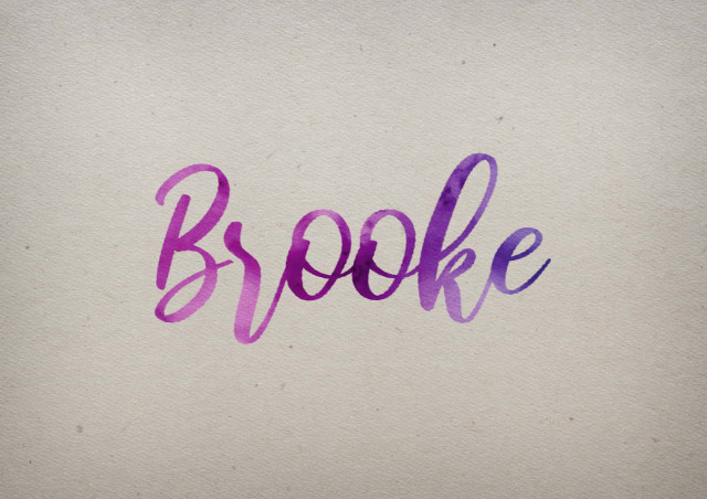 Free photo of Brooke Watercolor Name DP