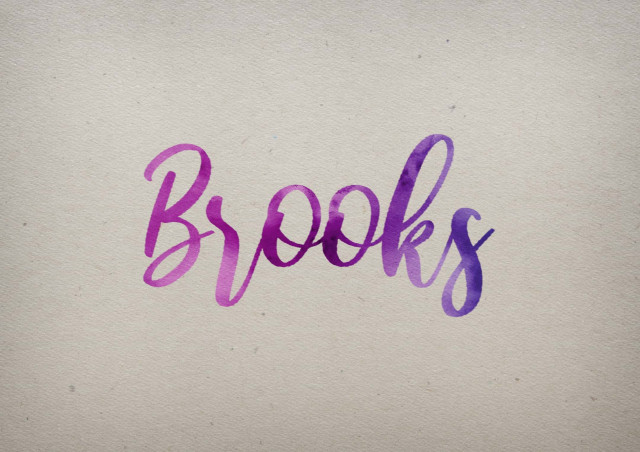 Free photo of Brooks Watercolor Name DP
