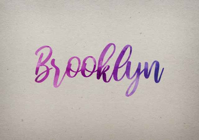 Free photo of Brooklyn Watercolor Name DP