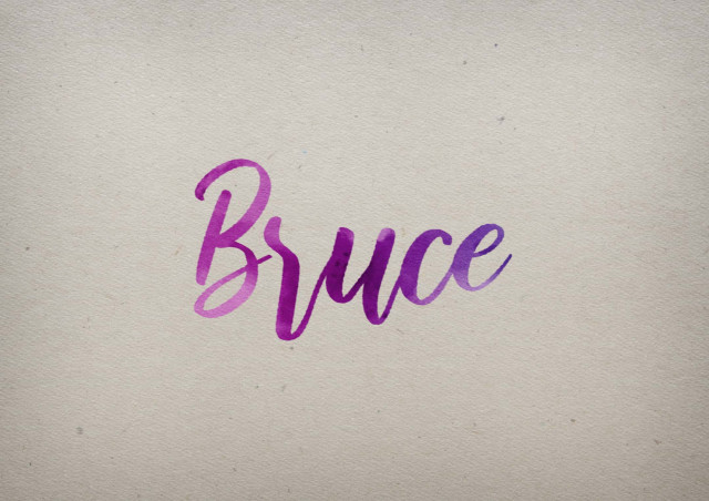 Free photo of Bruce Watercolor Name DP