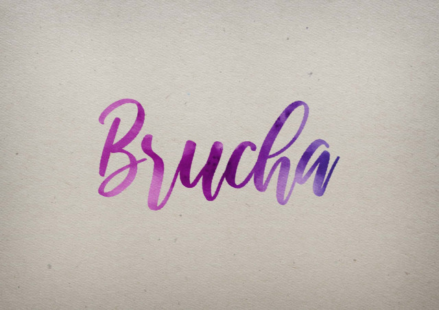 Free photo of Brucha Watercolor Name DP