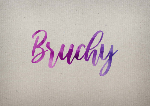 Free photo of Bruchy Watercolor Name DP