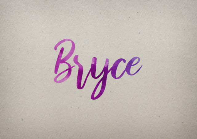 Free photo of Bryce Watercolor Name DP
