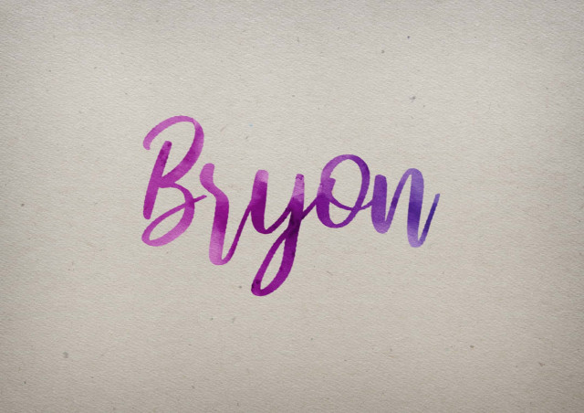 Free photo of Bryon Watercolor Name DP