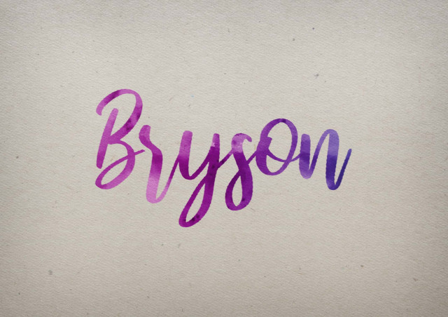 Free photo of Bryson Watercolor Name DP