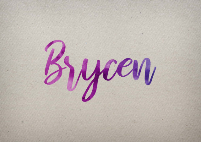 Free photo of Brycen Watercolor Name DP