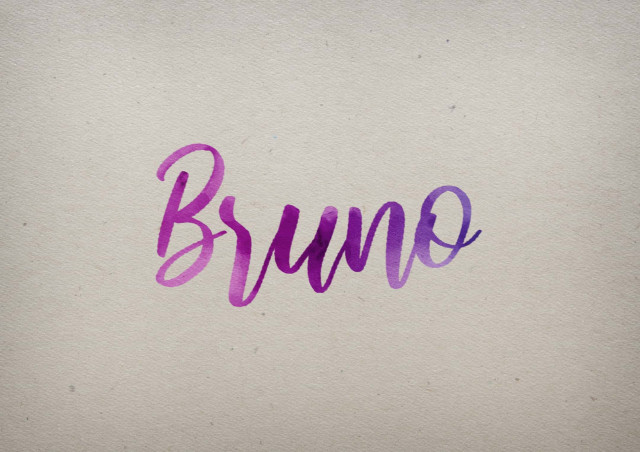 Free photo of Bruno Watercolor Name DP