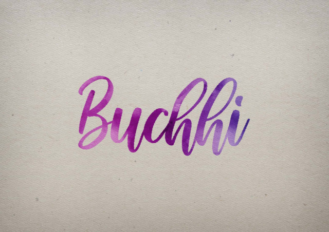 Free photo of Buchhi Watercolor Name DP