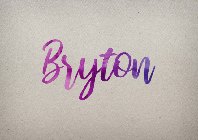 Free photo of Bryton Watercolor Name DP