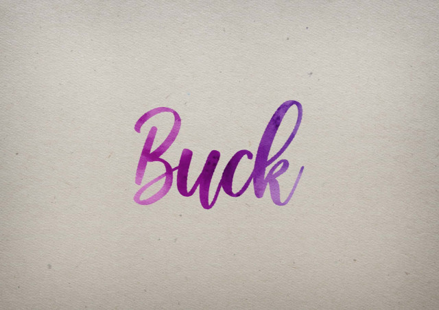 Free photo of Buck Watercolor Name DP