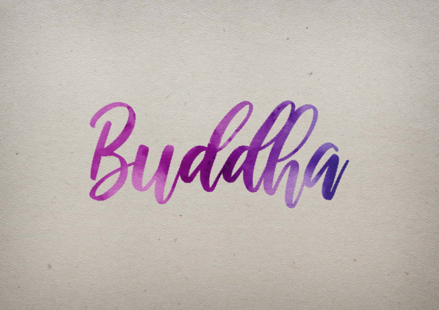 Free photo of Buddha Watercolor Name DP