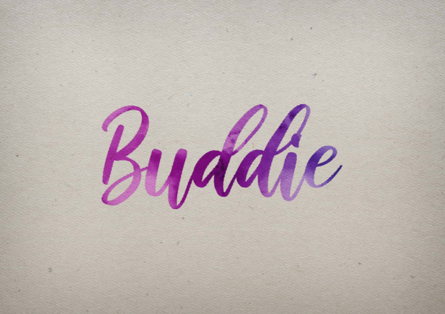 Free photo of Buddie Watercolor Name DP