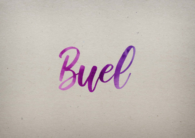 Free photo of Buel Watercolor Name DP