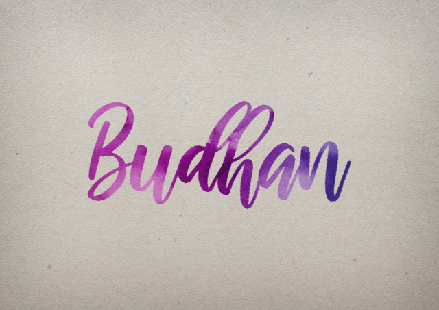 Free photo of Budhan Watercolor Name DP