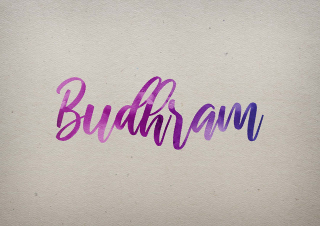 Free photo of Budhram Watercolor Name DP