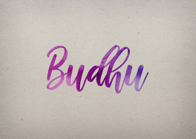 Free photo of Budhu Watercolor Name DP