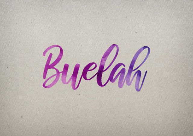 Free photo of Buelah Watercolor Name DP