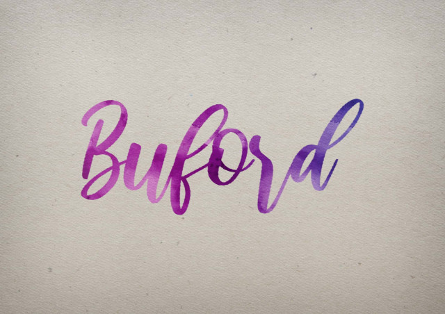 Free photo of Buford Watercolor Name DP