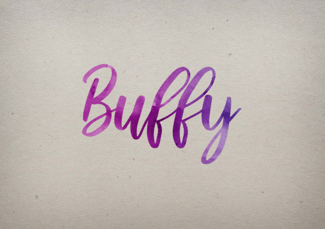 Free photo of Buffy Watercolor Name DP