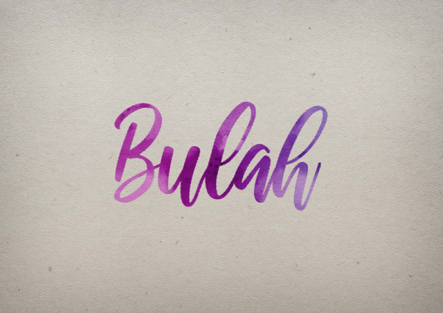 Free photo of Bulah Watercolor Name DP