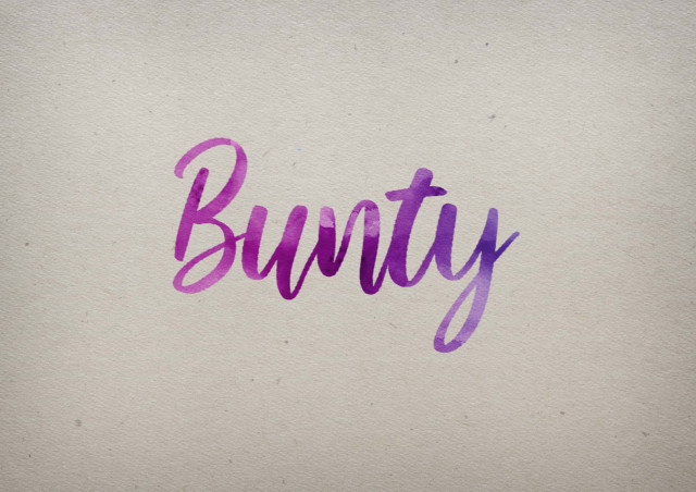 Free photo of Bunty Watercolor Name DP