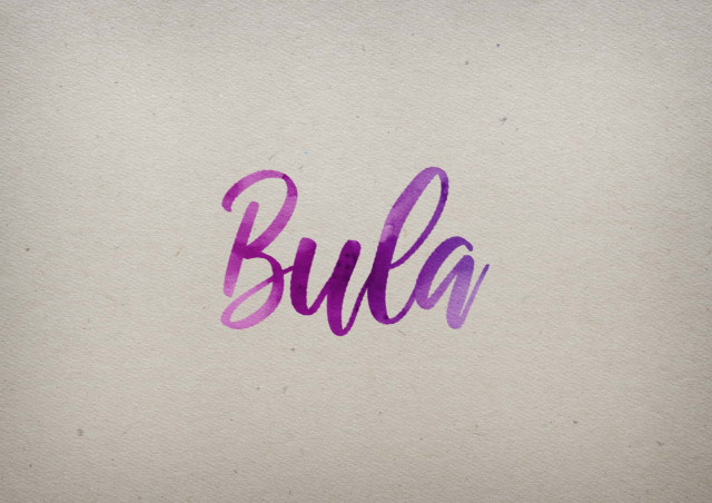 Free photo of Bula Watercolor Name DP