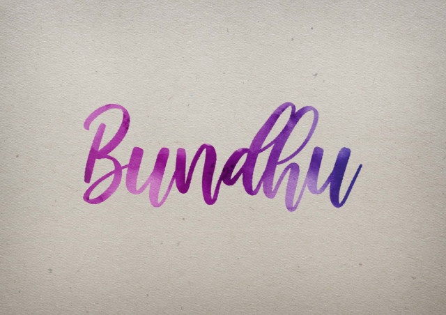 Free photo of Bundhu Watercolor Name DP