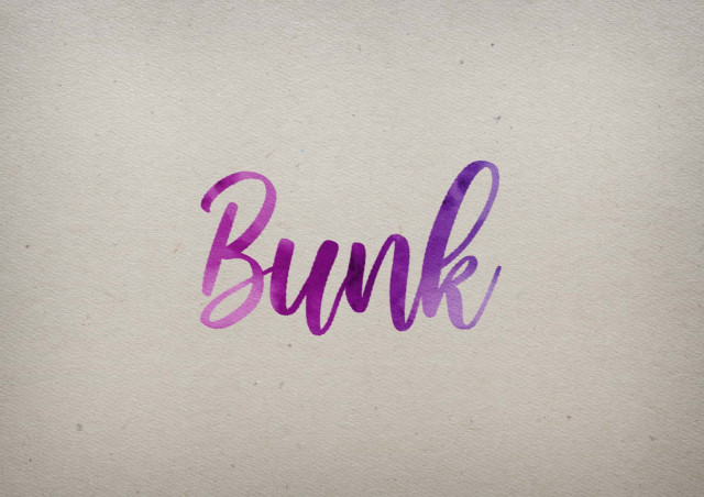 Free photo of Bunk Watercolor Name DP