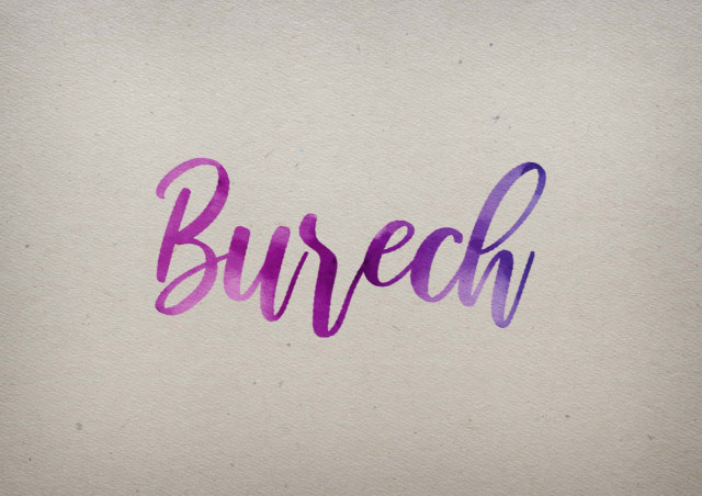 Free photo of Burech Watercolor Name DP