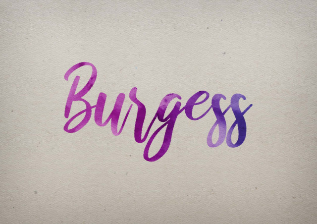 Free photo of Burgess Watercolor Name DP