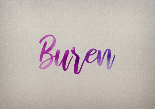 Free photo of Buren Watercolor Name DP