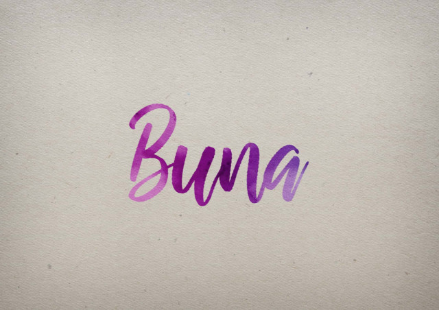 Free photo of Buna Watercolor Name DP