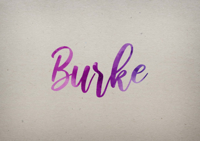 Free photo of Burke Watercolor Name DP