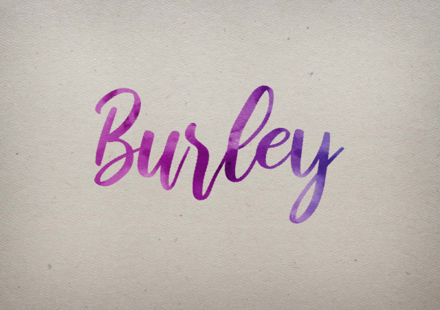 Free photo of Burley Watercolor Name DP