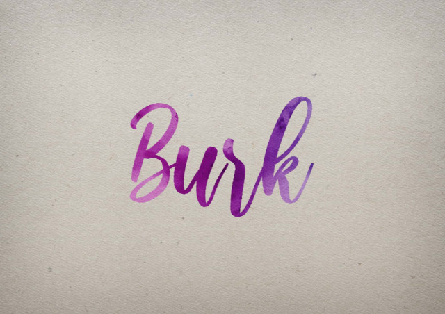 Free photo of Burk Watercolor Name DP